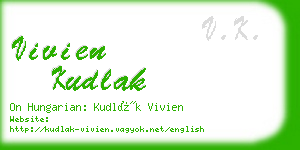 vivien kudlak business card